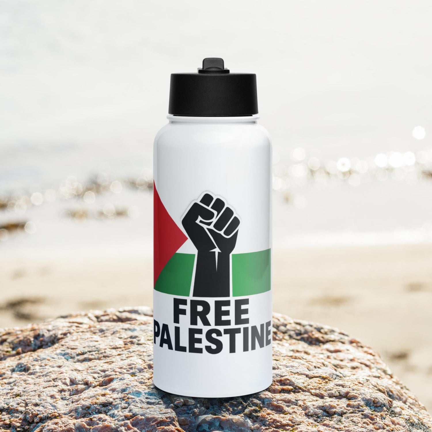 Coffee mugs, thermoses  and coasters - Fight for freedom, and end Zionist rule!